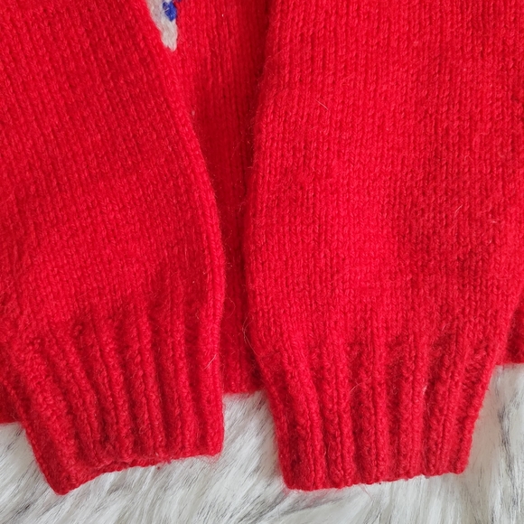 Vtg Mary Maxim Kids French Poodle Cardigan - Picture 2 of 10